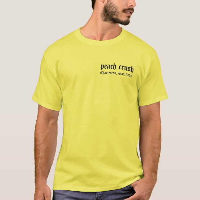 T-shirt Pièce en t de barzoï d'écrasement de pêche (Devant)