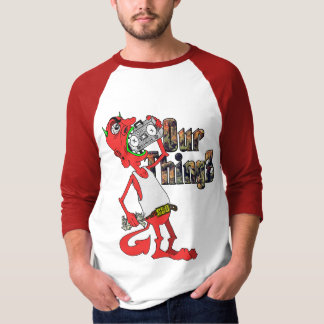 T-shirt Pièce en t de base-ball de diable rouge de Lil