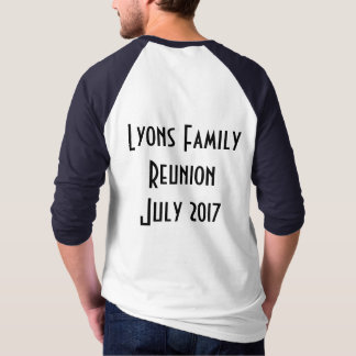 T-shirt Pièce en t de base-ball de la Réunion de famille -