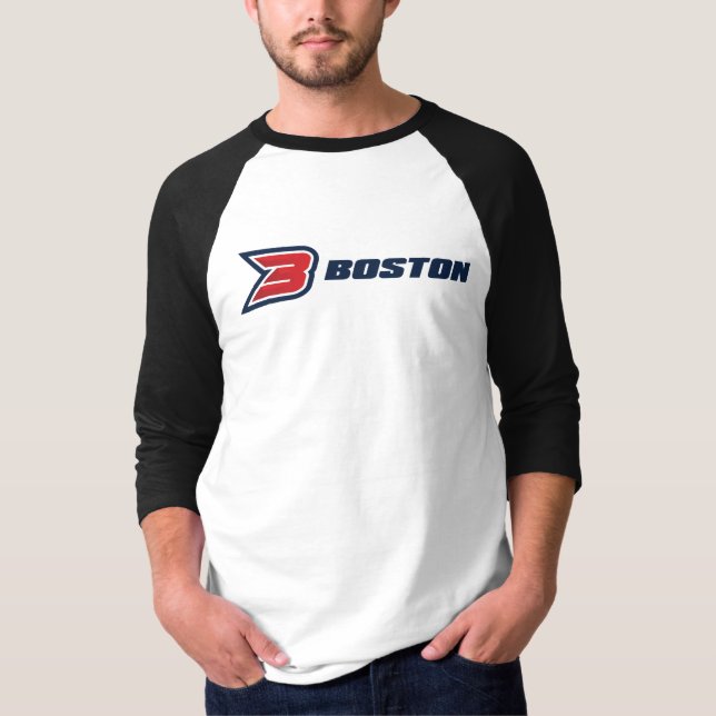 T-shirt pièce en t de base-ball de nBoston (Devant)