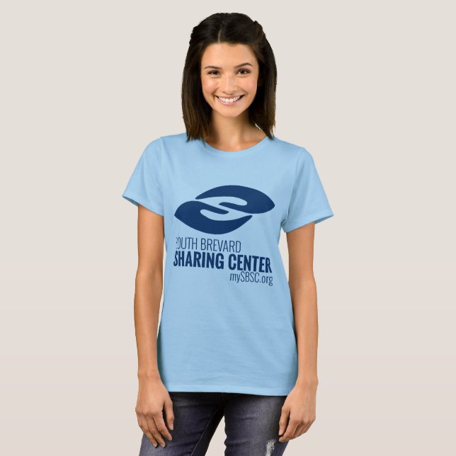 T-shirt Pièce en t de base de dames de logo de SBSC (Devant entier)