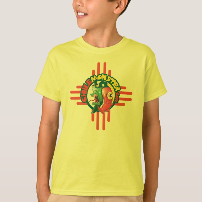 T-shirt Pièce en t de base de monstre du Chili pour des (Devant)