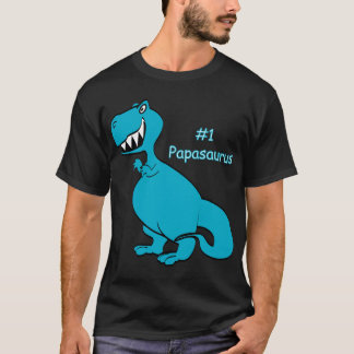 T-shirt Pièce en t de base de Papasaur - obscurité