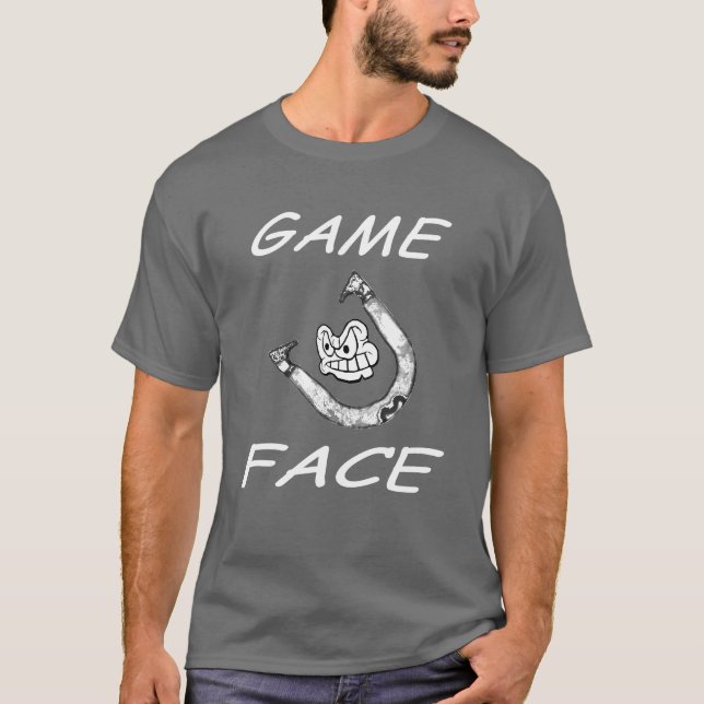 T-shirt Pièce en t de base de visage de jeu de fers à (Devant)