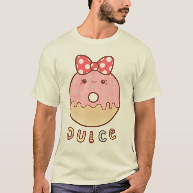 T-shirt Pièce en t de beignet de fraise (Devant)