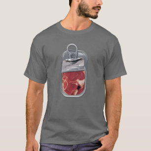 T-shirt Pièce en t de bidon de viande