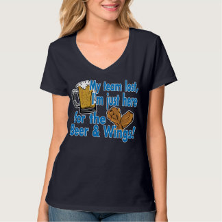T-shirt Pièce en t de bière et d'ailes