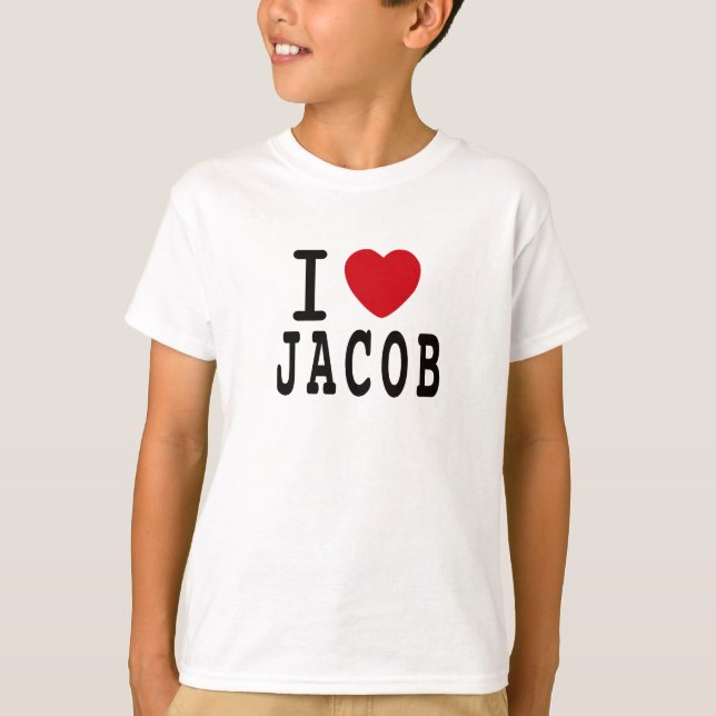 T-shirt Pièce en t de blanc de la jeunesse de Jacob (Devant)