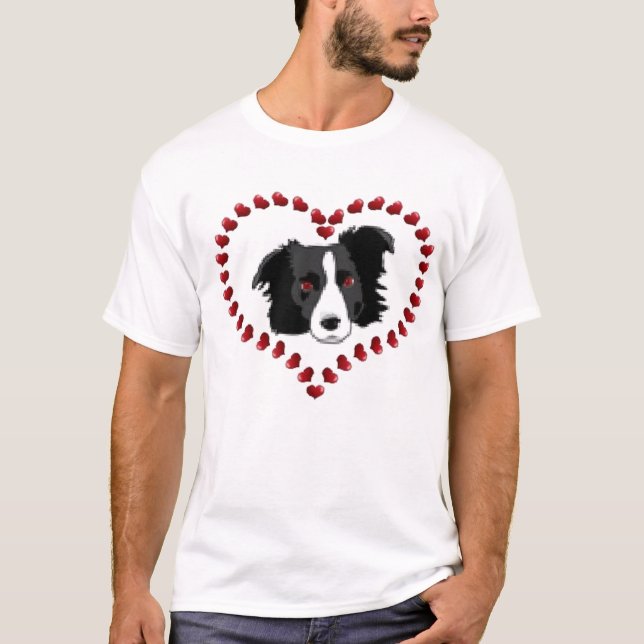 T-shirt Pièce en t de border collie (Devant)