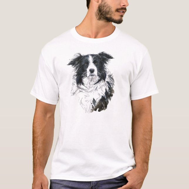 T-shirt Pièce en t de border collie (Devant)