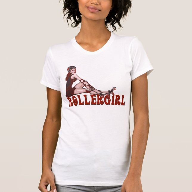 T-shirt Pièce en t de brouilleur de Rollergirl (Devant)