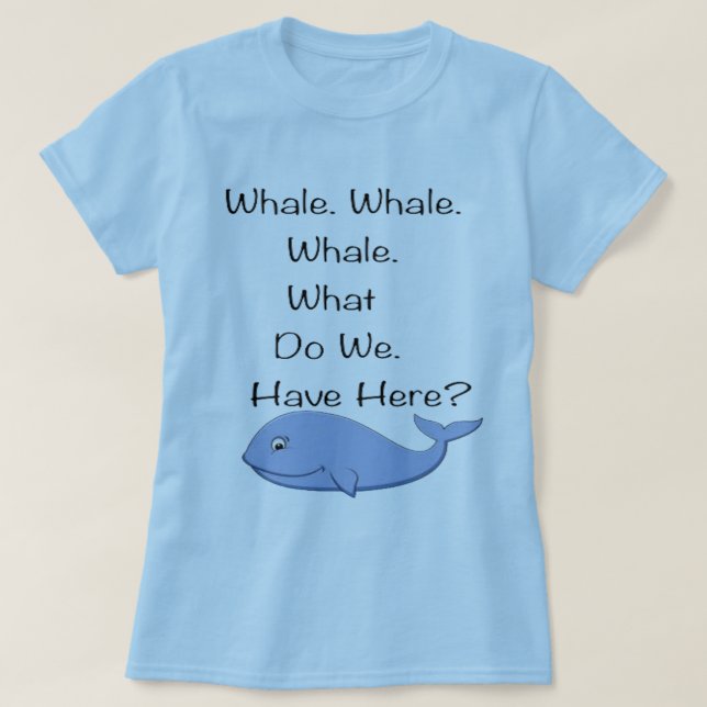 T-shirt Pièce en t de calembour de baleine (Design devant)