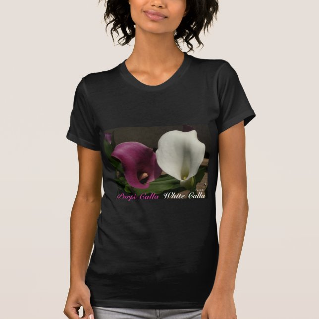 T-shirt Pièce en t "de calla blanche de calla pourpre" (Devant)