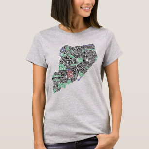 T-shirt Pièce en t de carte de typographie de Staten