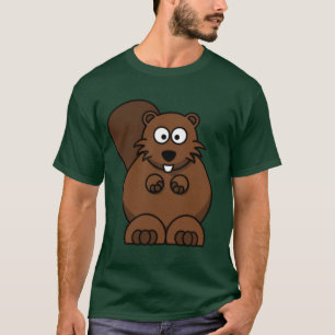 T-shirt Pièce en t de castor de bande dessinée