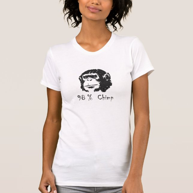 T-shirt Pièce en t de chimpanzé de 98 pour cent (Devant)