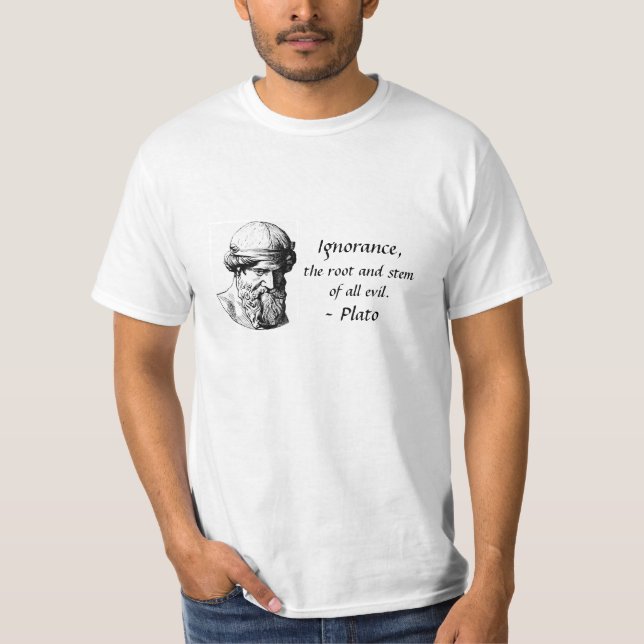T-shirt Pièce en t de citation de Platon (Devant)