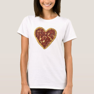 T-shirt Pièce en t de coeur de pizza