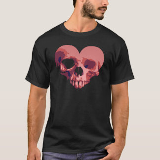 T-shirt pièce en t de coeur de zombi