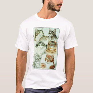 T-shirt Pièce en t de collage de chats