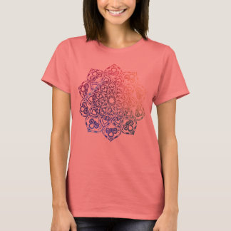 T-shirt Pièce en t de corail de mandala