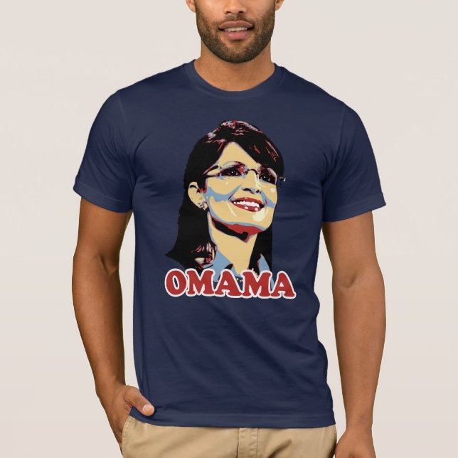 T-shirt Pièce en t de couleur de Sarah Palin Omama (Devant)