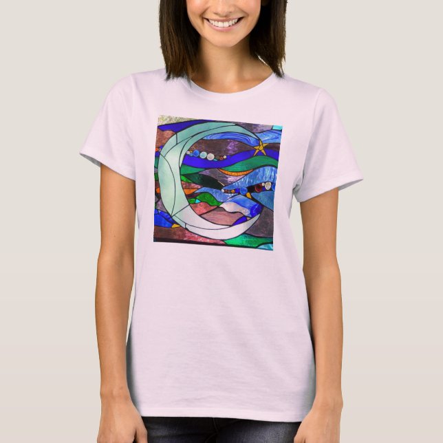 T-shirt Pièce en t de croissant de lune (Devant)