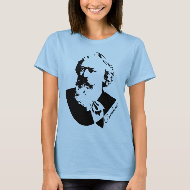 T-shirt Pièce en t de dames de Johannes Brahms de (Devant)