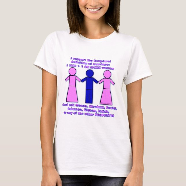 T-shirt Pièce en t de dames de polygamie de soutien (Devant)