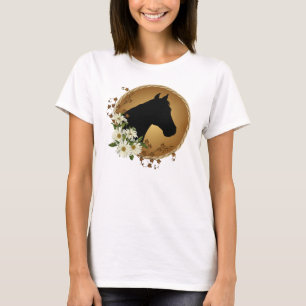 T-shirt Pièce en t de dames de silhouette de tête de