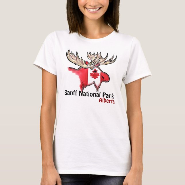 T-shirt Pièce en t de dames d'élans d'Alberta Canada de (Devant)