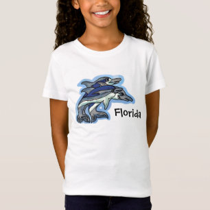 T-Shirt Pièce en t de dauphin de la Floride de filles