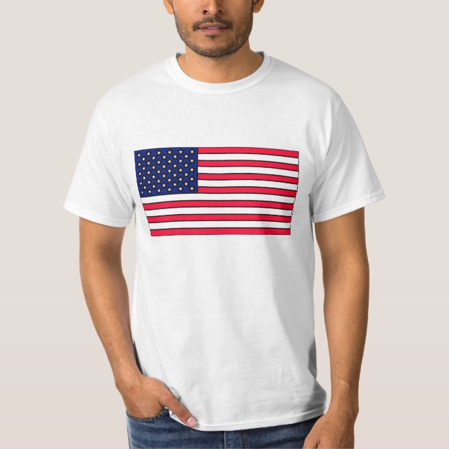 T-shirt Pièce en t de drapeau américain (Devant)