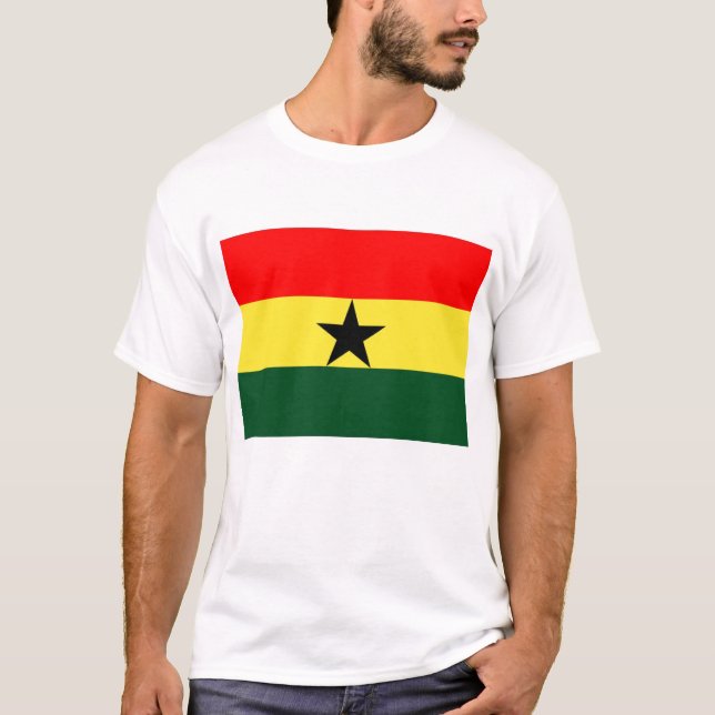 T-shirt Pièce en t de drapeau du Ghana (Devant)