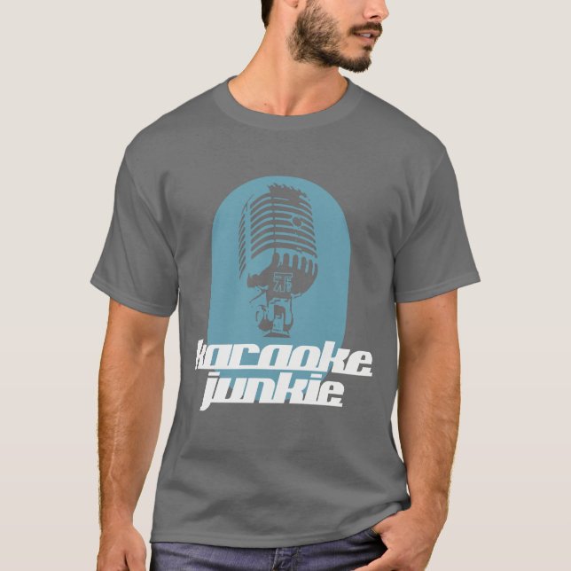 T-shirt Pièce en t de drogué de karaoke (Devant)