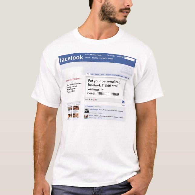 T-shirt Pièce en t de Facelook (parodie) - modèle (Devant)
