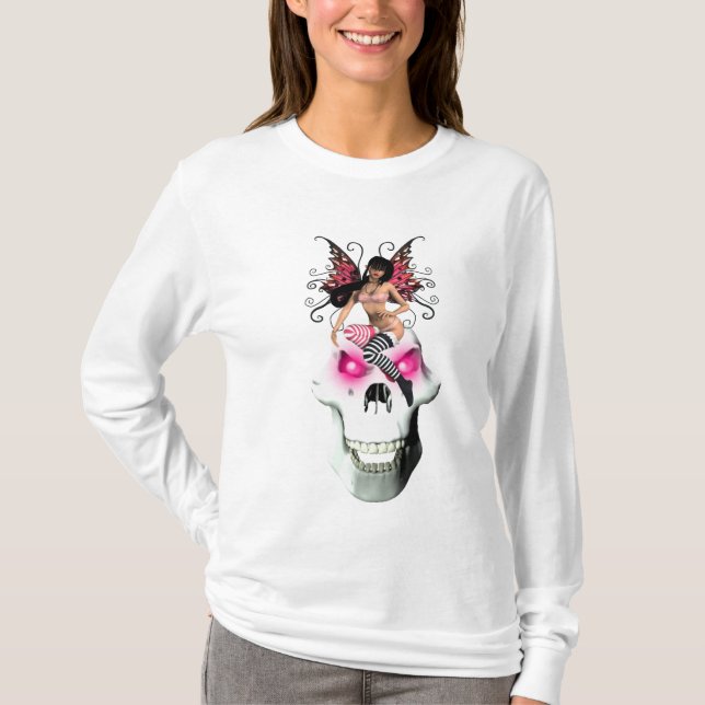 T-shirt Pièce en t de fée et de crâne (Devant)