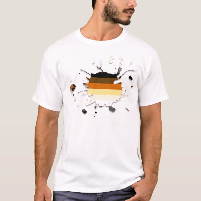 T-shirt Pièce en t de floc de fierté d'ours (Devant)