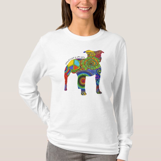 T-shirt Pièce en t de Flowy des femmes d'amour et "de (Devant)