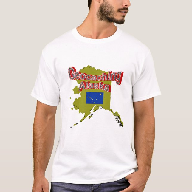 T-shirt Pièce en t de Geocaching Alaska (Devant)