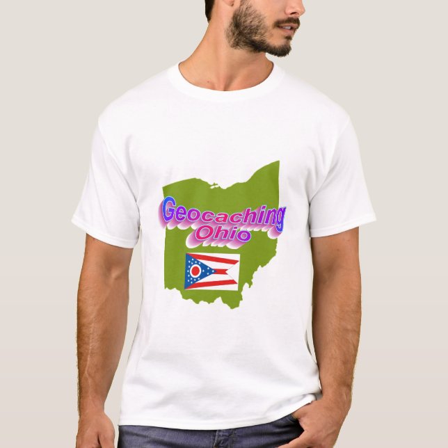 T-shirt Pièce en t de Geocaching Ohio (Devant)