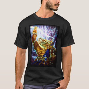 T-shirt Pièce en t de graphique de guerrier de Zeus