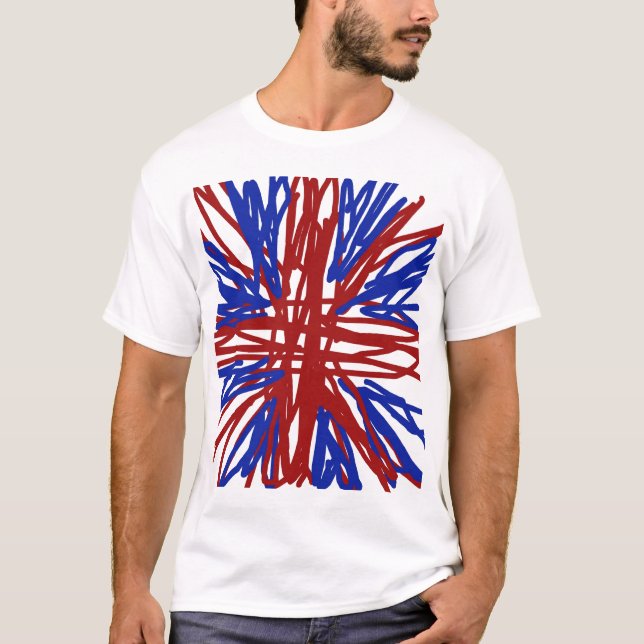 T-shirt Pièce en t de graphique d'Union Jack (Devant)