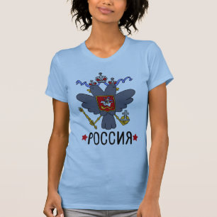 T-shirt Pièce en t de griffonnage d'Eagle de Russe