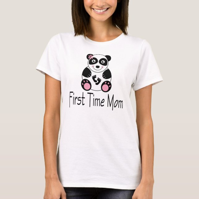 T-shirt Pièce en t de grossesse de panda de maman de (Devant)