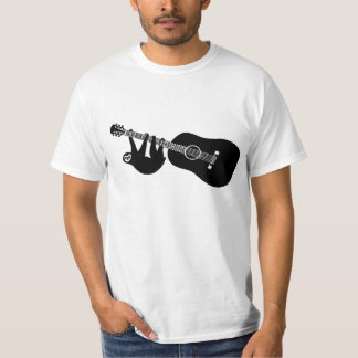 T-shirt pièce en t de guitare de paresse