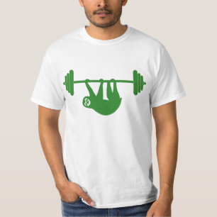 T-shirt Pièce en t de gymnase de paresse (vert)