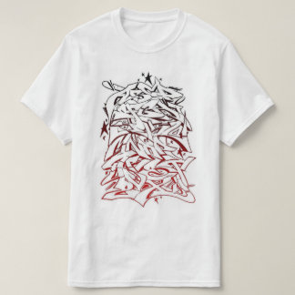 T-shirt Pièce en t de hip hop d'alphabet de graffiti
