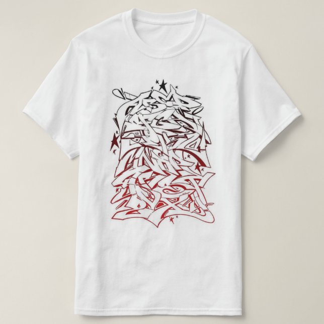 T-shirt Pièce en t de hip hop d'alphabet de graffiti (Design devant)