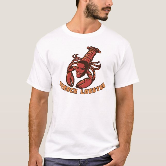 T-shirt Pièce en t de homard de Barack avec le lettrage (Devant)